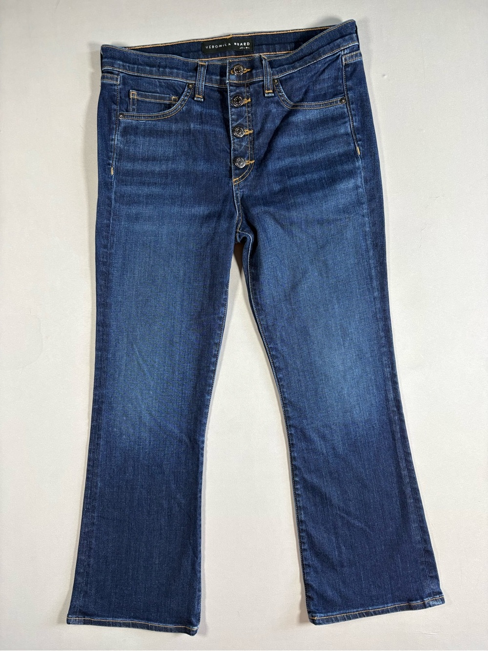 Veronica Beard Women's High Rise Baby Boot Bootcut  Jeans Dark Wash Size 28